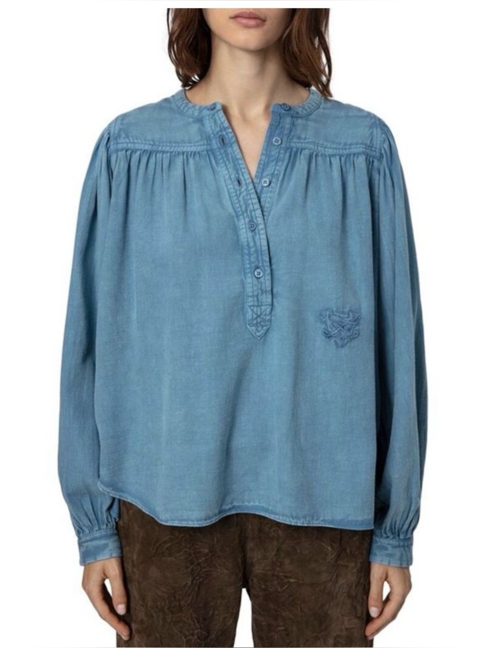 Zadig & Voltaire Womens Tigy Twill Shirt long sleeve size medium M